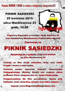 Piknik Sasiedzki kwiecień 2015 plakat-1